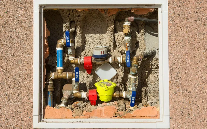 Water meter box with meters used to trace a high water bill